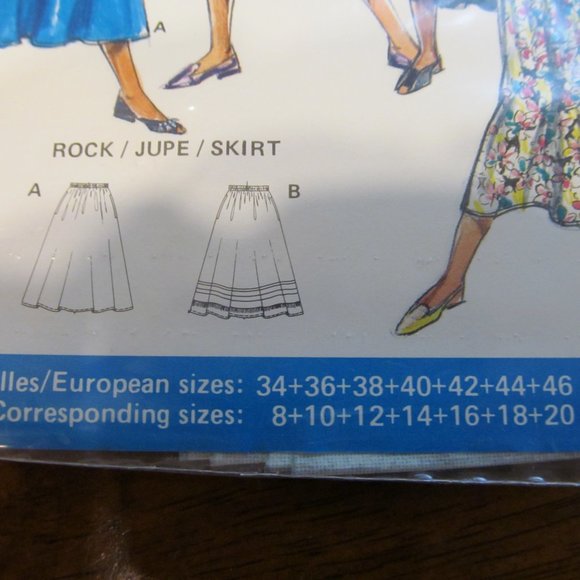 2 Burda VTG 80s Uncut Sewing Patterns Sealed - #5163 Skirt & #6399 Suit Sz 8-20 - Picture 9 of 10